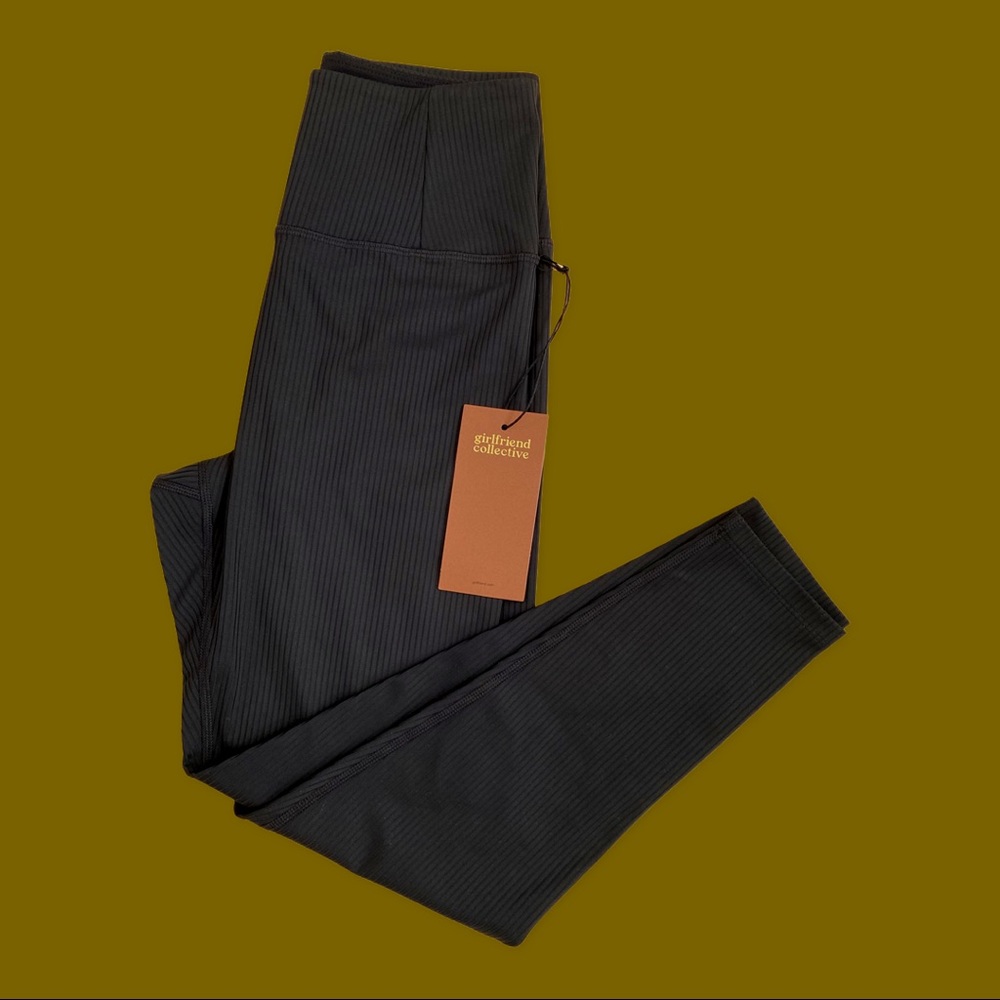 Girlfriend Size S, Black, RIB High-Rise Compression Legging